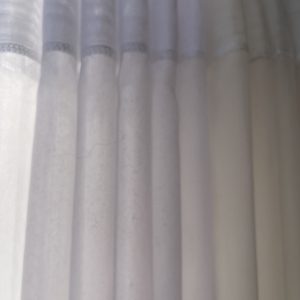 Effen Wit Vitrage - Franse Voile Waterzacht - 300 CM Kamerhoog - Loodveter