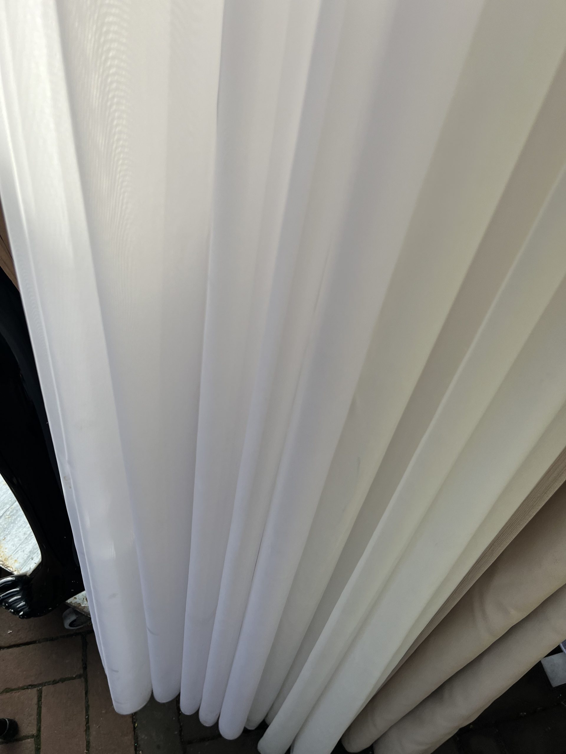 Effen Wit Vitrage - Franse Voile Waterzacht - 300 CM Kamerhoog - Loodveter - Afbeelding 8