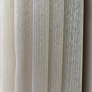 Vitrage Beige - Franklin - 300 CM Kamerhoog - Loodveter